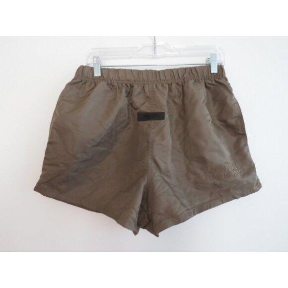 Fear of God Other - ESSENTIALS FEAR OF GOD Straight Leg Logo Appliquéd Shell Drawstring Shorts Khaki